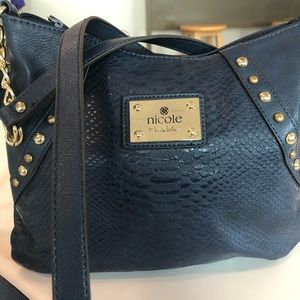 Nicole Miller Blue Cross Body Handbag